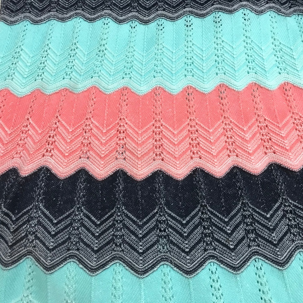 NWOT Heather B 100% cotton knit Chevron long sweater - Picture 5 of 11